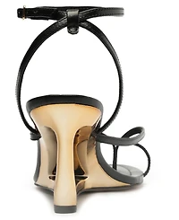 Arezzo Women's Frankie High Geometric Round Toe Wedge Sandals