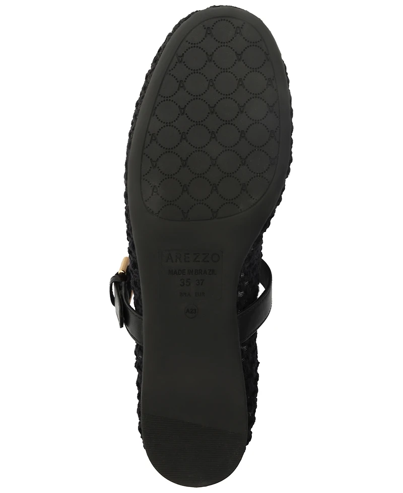 Arezzo Women's Abby Woven Ballet Flats