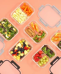 JoyJolt 2-Sectional Set of 5 Food Prep Storage Containers