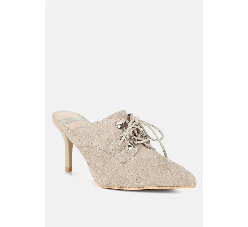 Miladi Suede Stiletto Mules