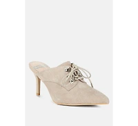 Miladi Suede Stiletto Mules