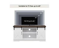 gaomon Farmhouse Tv Stand for 65 Inch Tv, Entertainment Center with Storage and Sliding Barn Doors