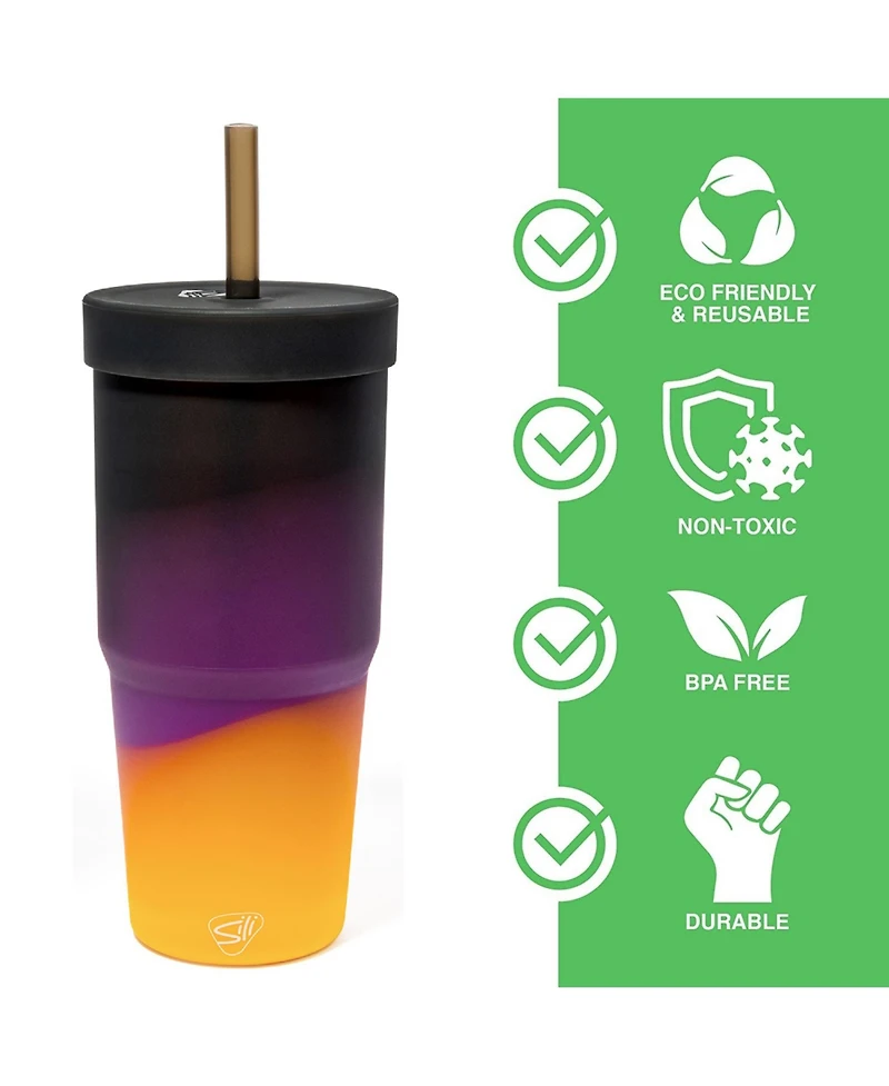 Straw Tumbler 32oz: 2 pk - Sun Storm