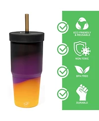 Straw Tumbler 32oz: 2 pk - Sun Storm