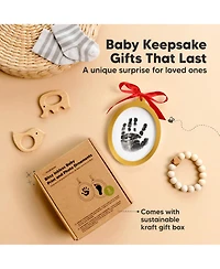 KeaBabies Bitsy Inkless Baby Hand and Footprint Kit, Two-sides Baby Christmas Photo Ornaments, Personalized Baby Keepsake Gifts