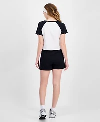 Love Tribe Juniors Ford Mustang Raglan Sleeve T Shirt Pull On Shorts