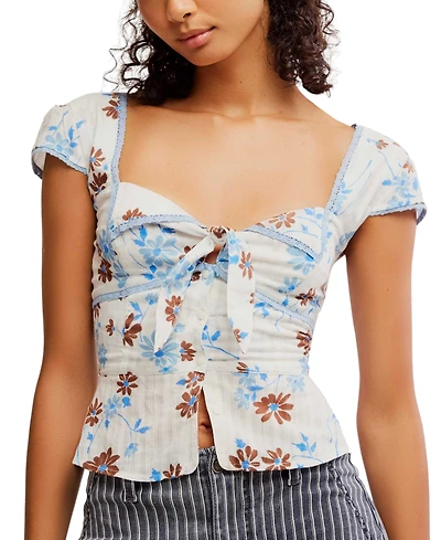 Free People Women's Call Me Baby Blouse - White Combo
