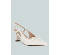 Danvers Kitten Heel Pointy Slingbacks