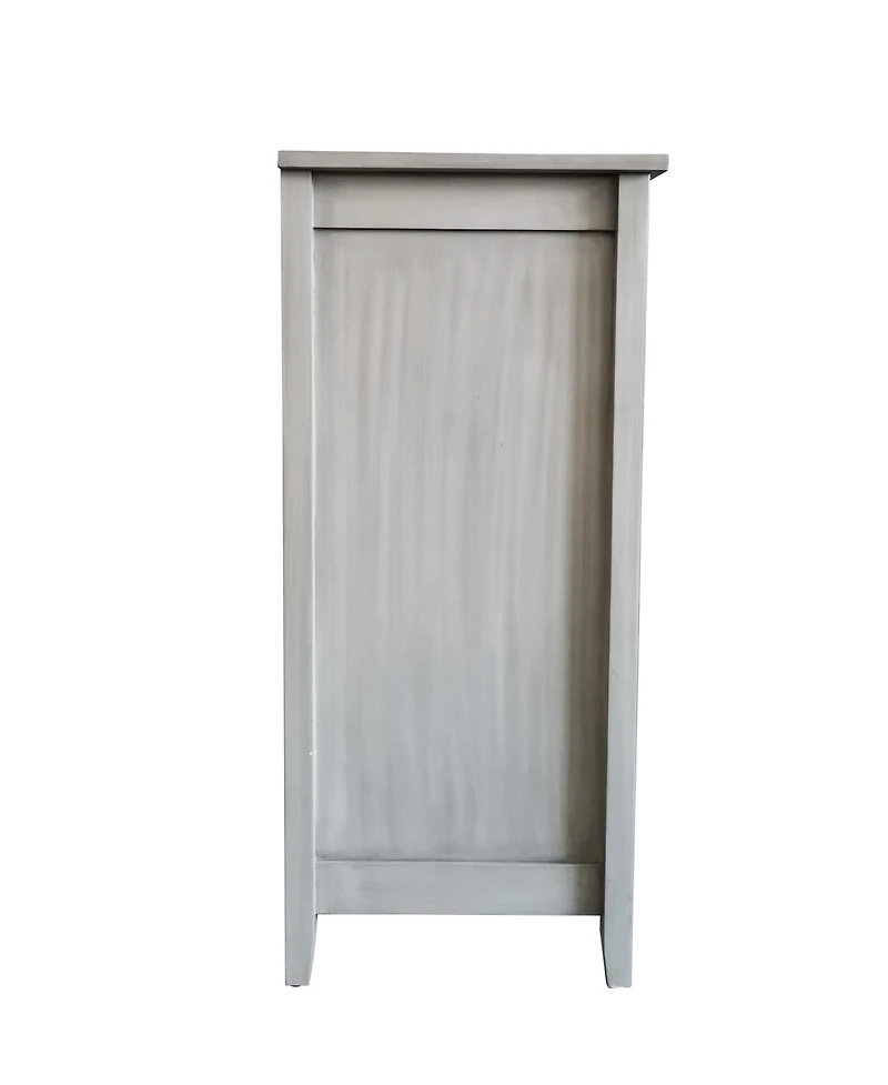 Kings Brand Furniture - Folsom Wood Console Table/Accent Cabinet, Wash Gray