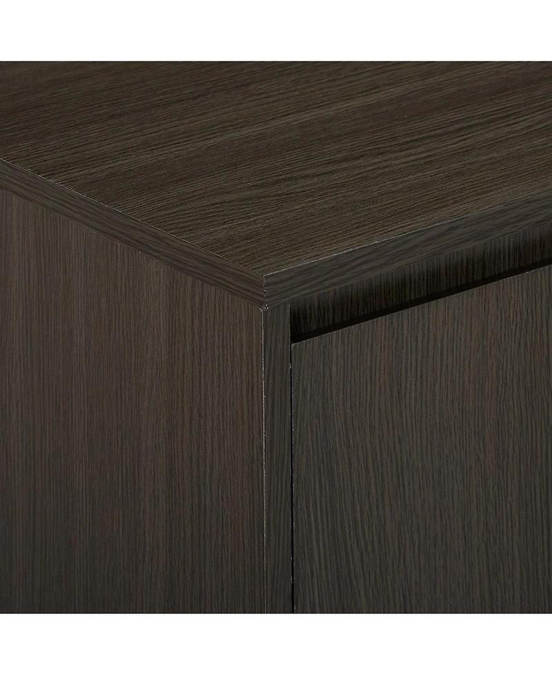 Kings Brand Furniture Carmelo 2-Door Accent Cabinet, Oak Gray