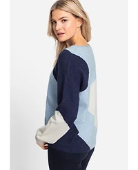Olsen Women's Abstract Pattern Pullover
