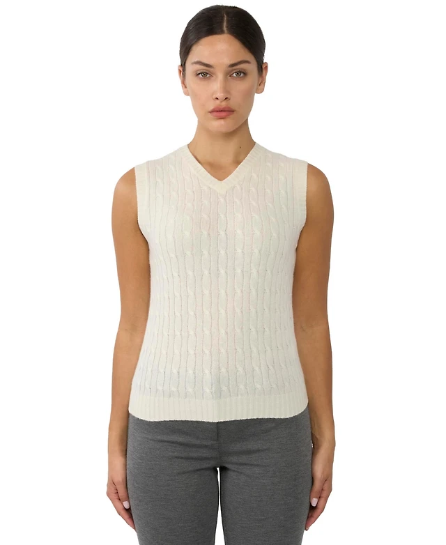 Jennie Liu Cashmere Sleeveless Cardigan Shop Jennie Liu