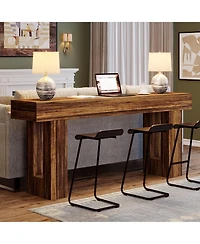 Tribesigns Long Console Table, 63 inches Wooden Rectangular Sofa Table for Behind the Couch, Farmhouse Entryway Table for Hallway, Living Room, and En