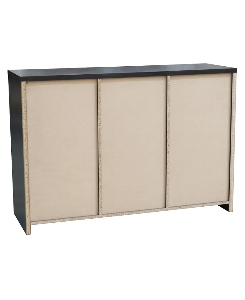 Kings Brand Furniture Lebeau Buffet Storage Cabinet, Oak Chocolate