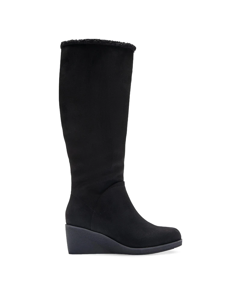Aerosoles Women's Binocular Shearling Tall Wedge Boots