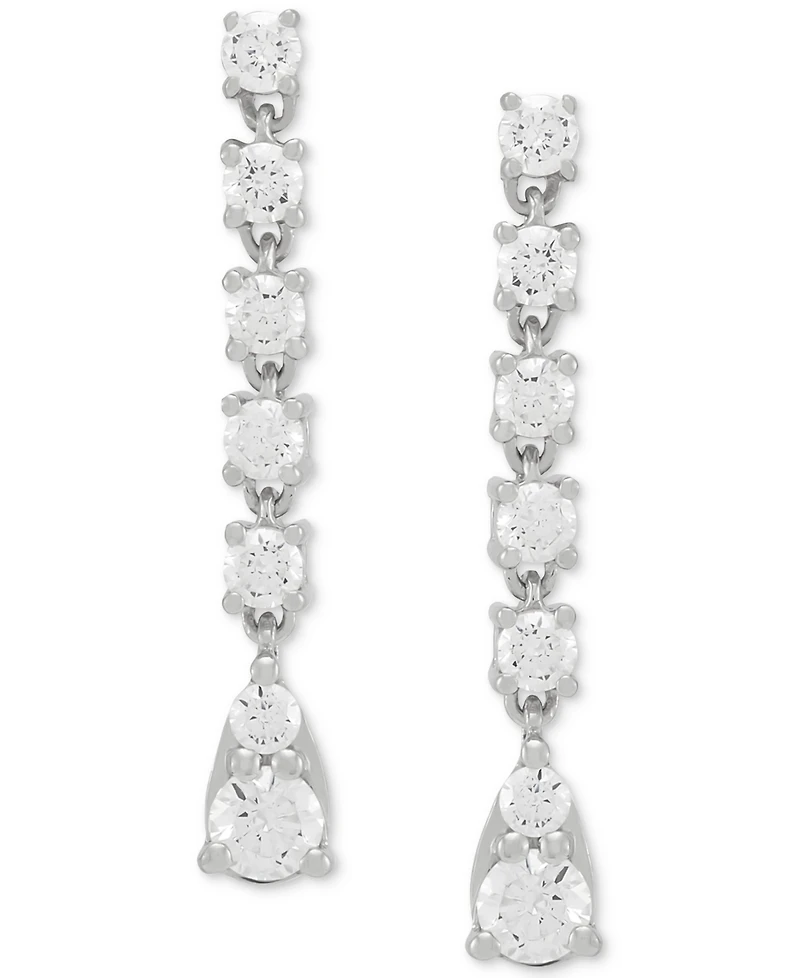 Forever Grown Diamonds Lab Grown Diamond Linear Drop Earrings (1/3 ct. t.w.) in 10k White Gold