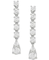 Forever Grown Diamonds Lab Grown Diamond Linear Drop Earrings (1/3 ct. t.w.) in 10k White Gold