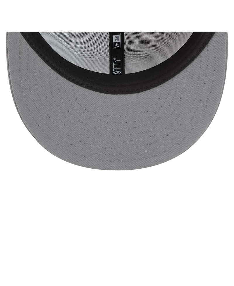 New Era Men's Gray/Graphite Las Vegas Raiders Iron Cloud 59FIFTY Fitted Hat