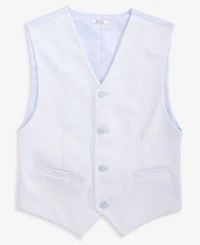 Calvin Klein Big Boys Slim Fit Stretch Ocean Sharkskin Suit Vest