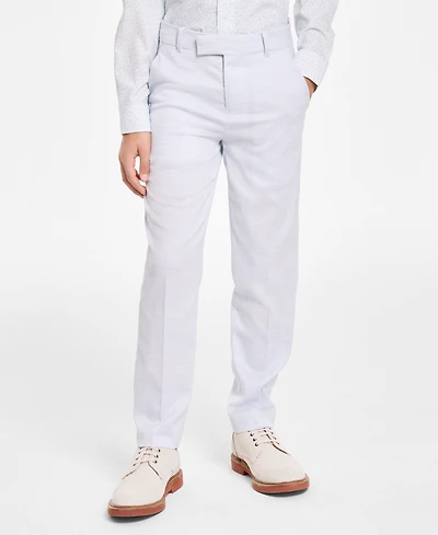 Calvin Klein Big Boys Slim Fit Stretch Ocean Sharkskin Pants
