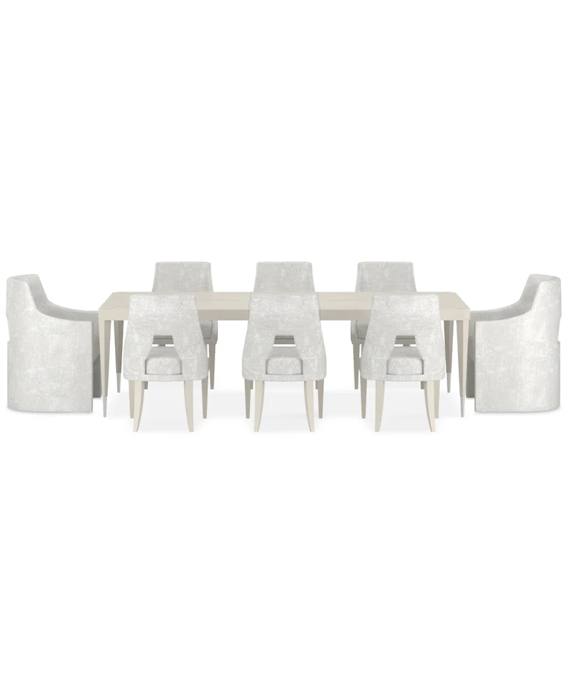 Mezzanine 9-Pc. Dining Set (Rectangular Table, 6 Side Chairs & 2 Arm Chairs)