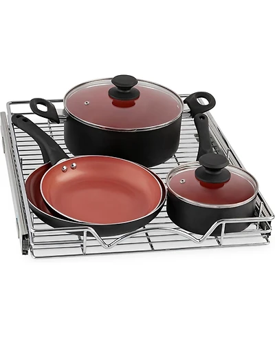 Florida Brands Pull Out Cabinet Organizer with Chrome Finish 14 x 17 In