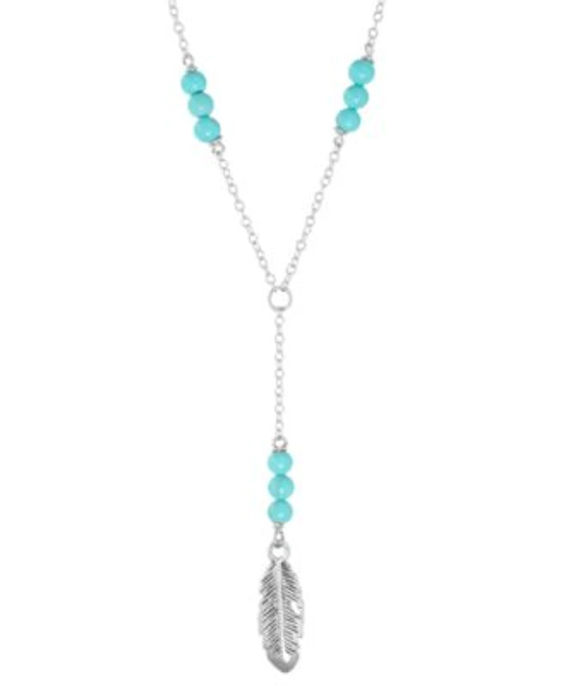 Giani Bernini Simulated Turqouise Feather Jewelry Collection In Sterling Silver