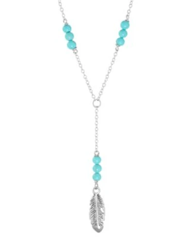 Giani Bernini Simulated Turqouise Feather Jewelry Collection In Sterling Silver