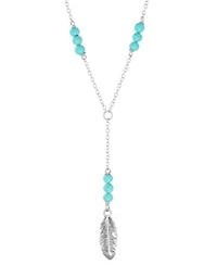 Giani Bernini Simulated Turqouise Feather Jewelry Collection In Sterling Silver