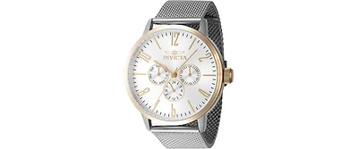 Invicta Men's 47595 Specialty Quartz Chronograph Silver Dial Watch