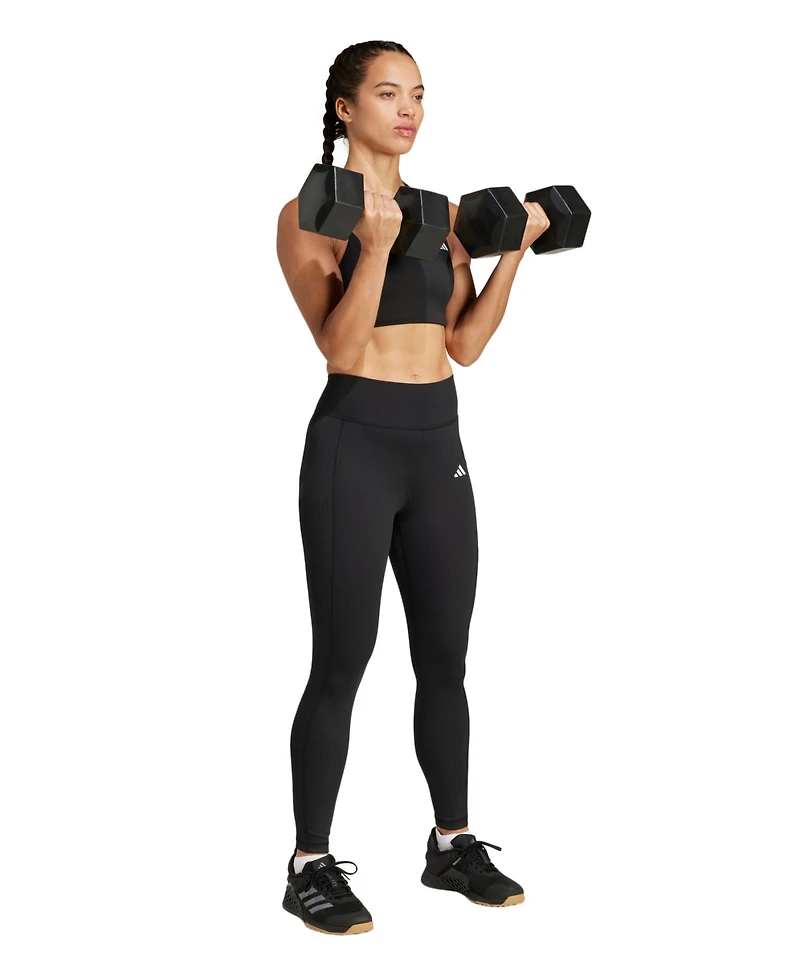 Adidas Women's Optime Rib 7/8 Length Training Leggings