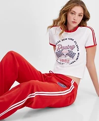 Love Tribe Juniors Racing Short Sleeve Baby T Shirt Track Pants