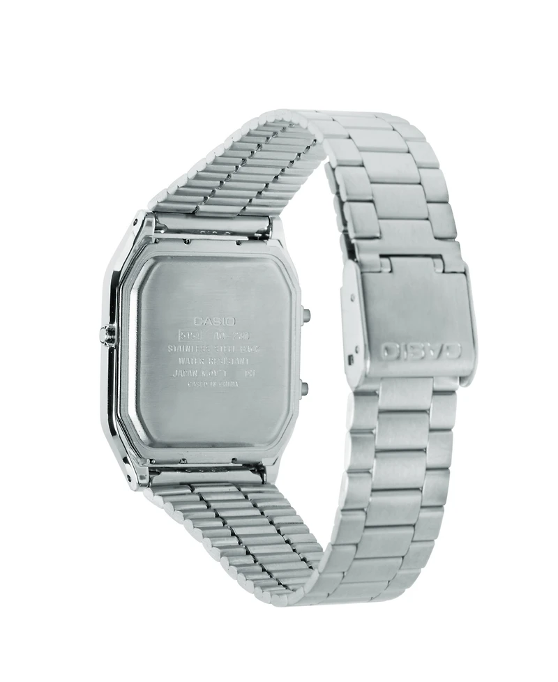 G-Shock Unisex Silver Tone Stainless Steel Watch, 29.8mm