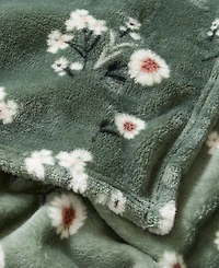 Lucky Brand Daisy Floral Cozy Plush Blanket, Full/Queen