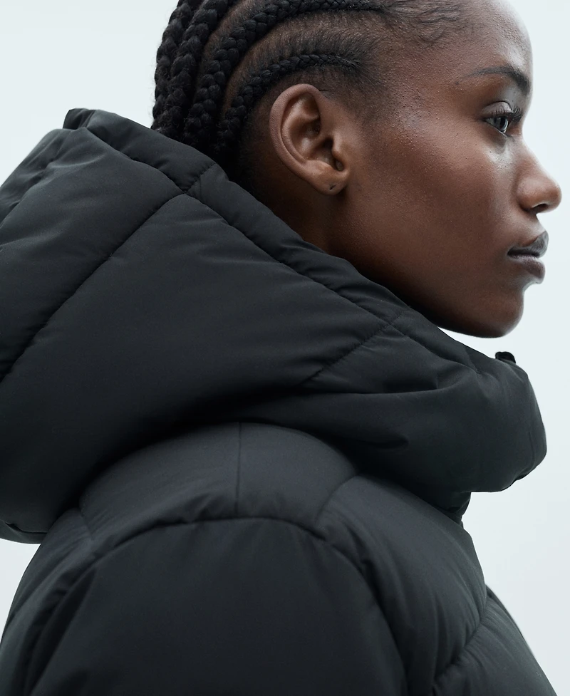 Mango Women's Hood Quilted Coat