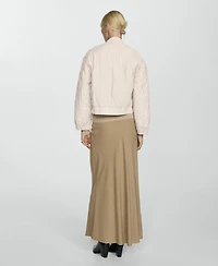 Mango Women's Quilted Bomber Jacket