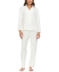 Flora by Flora Nikrooz Women's Addie Printed Velour Long Sleeve Pajama Set