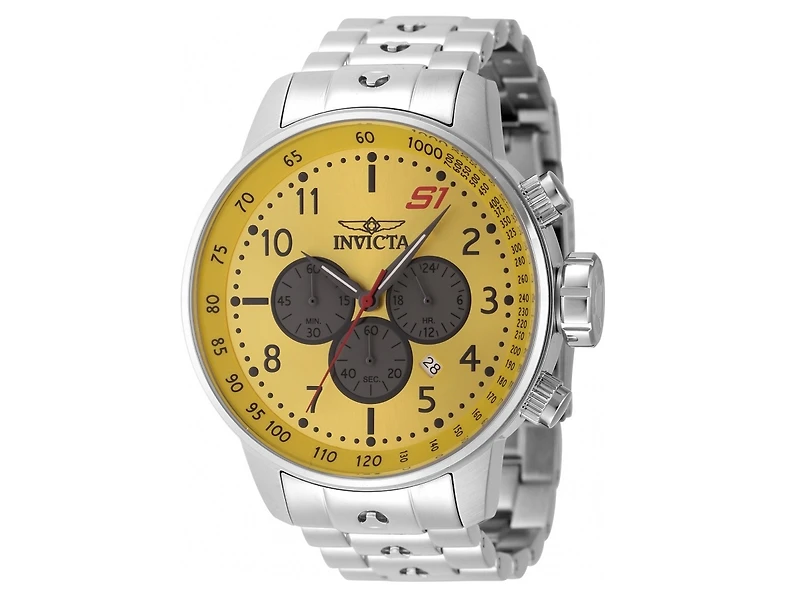 Invicta Men's 23085 S1 Rally Quartz Chronograph Yellow Dial Watch
