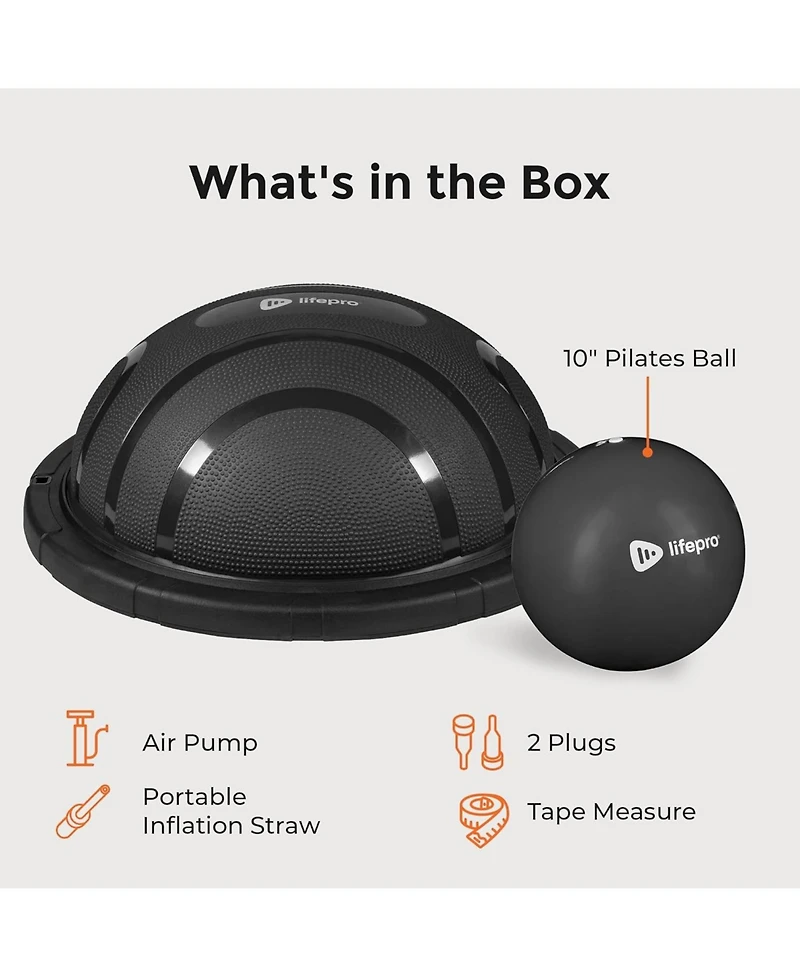 LifePro Half Balance Ball Trainer – Stability Ball for Full Body Workout, Exercise & Physical Therapy