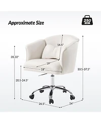 Hulala Home Samuel Modern Office Chair with Flared Arm