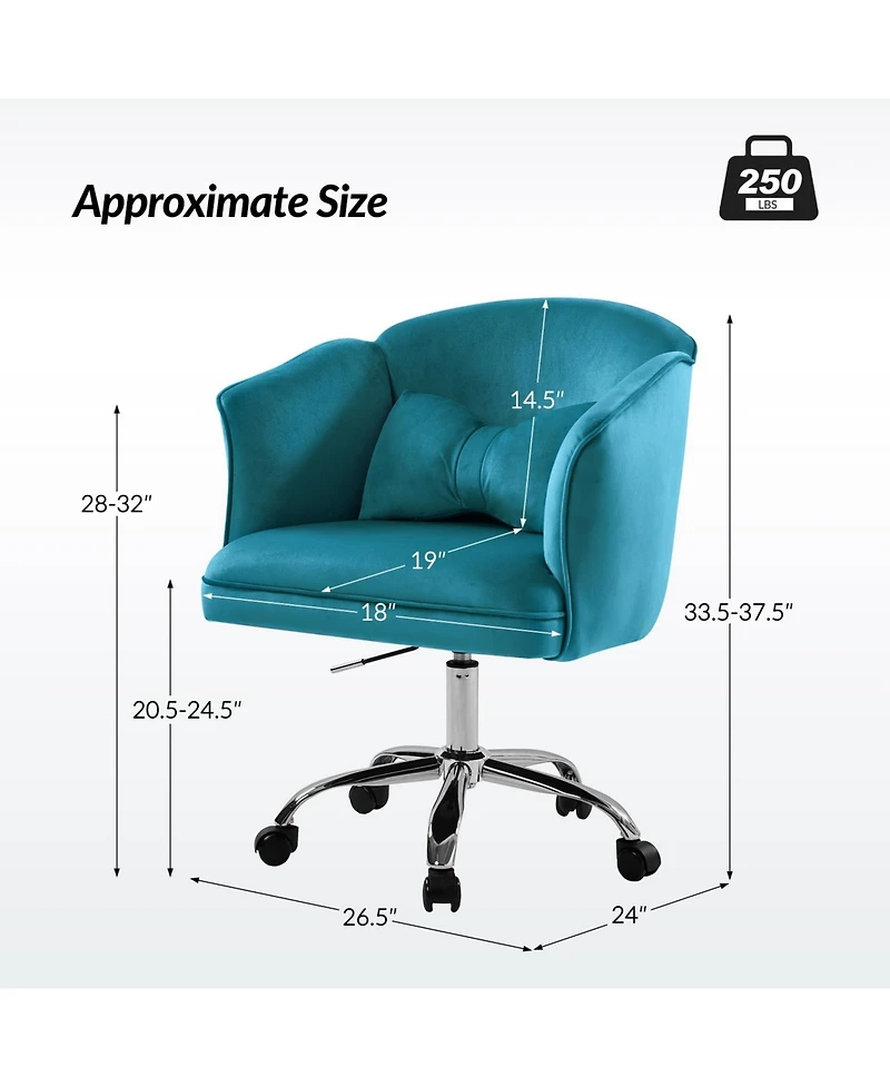 Hulala Home Samuel Modern Office Chair with Flared Arm