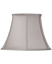 Springcrest Pewter Gray Medium Oval Lamp Shade 9" Wide and 7" Deep at Top x 15" Wide and 13" Deep at Botttom x 10.5" High (Sp