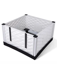 EZwhelp EZclassic 28" x 28" Puppy Dog Whelping Box Playpen w/Rails & Liner, Gray