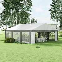 Outsunny 20' x 20' Heavy-duty Large Wedding Tent with Sidewalls,