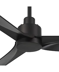 Casa Vieja 60" Sailplane Modern Indoor Outdoor Ceiling Fan 3 Blade Remote Control Matte Black Finish Bedroom Patio Damp Rated