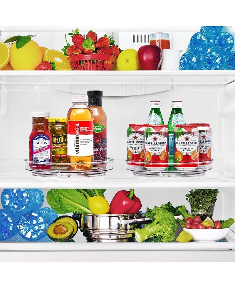Sorbus 4 pack Flat Clear Lazy Susan Organizers