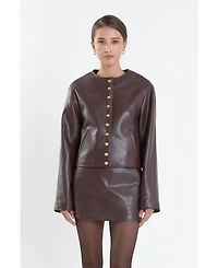 English Factory Women's Pu Jacket