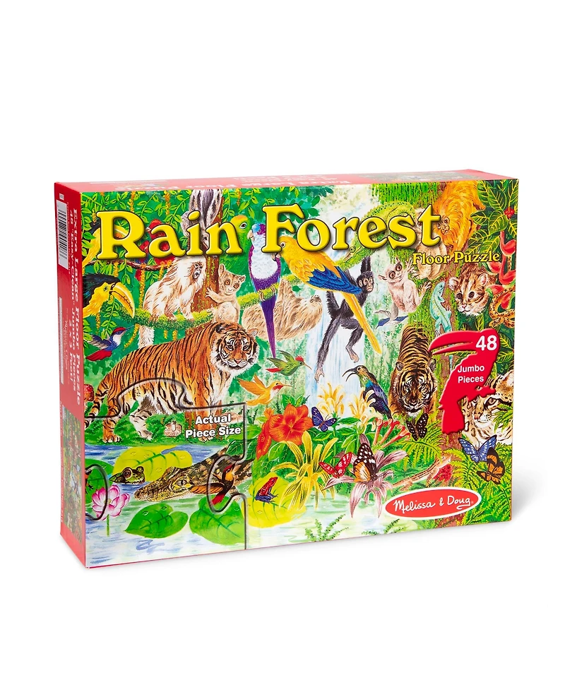 Melissa and Doug Rainforest Floor Puzzle, 48 Pieces