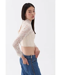 Nocturne Women's Corset-Look Lace Blouse