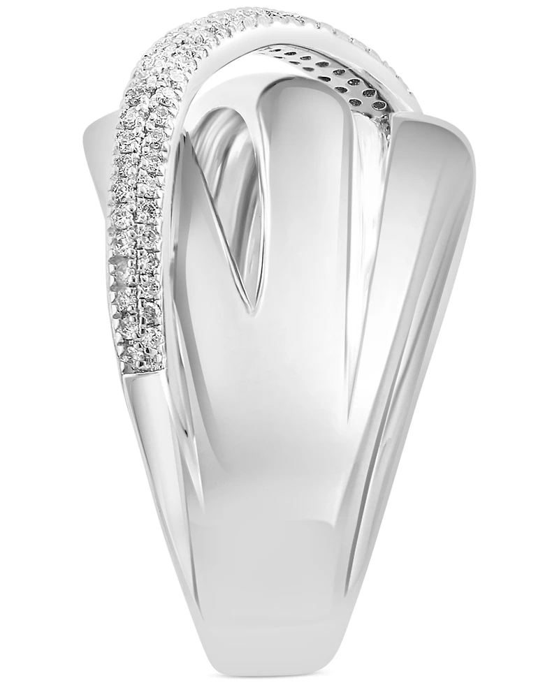 Effy Diamond Crossover Multirow Ring (1/4 ct. t.w.) in Sterling Silver